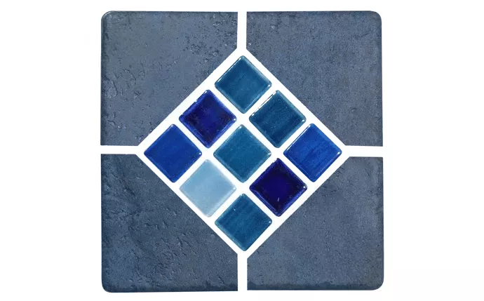 NPT 6" x 6" Catania Stone Look Tile Ocean Deco CATBLUE DECOBMX