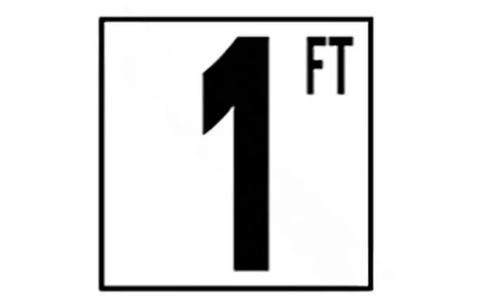 NPT DM51-2010 5" Smooth 1 Ft Depth Marker
