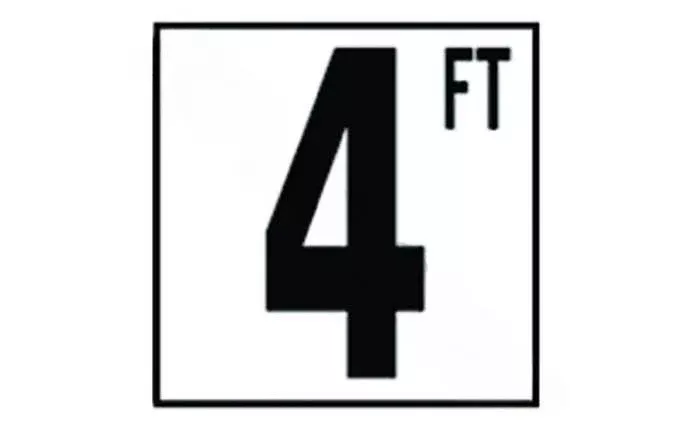 NPT DM51-2040 5" Smooth 4 Ft Depth Marker