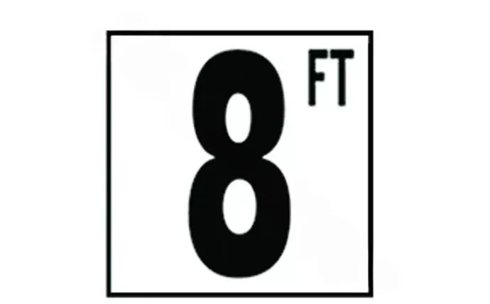 NPT DM51-2080 5″ Smooth 8 Ft Depth Marker
