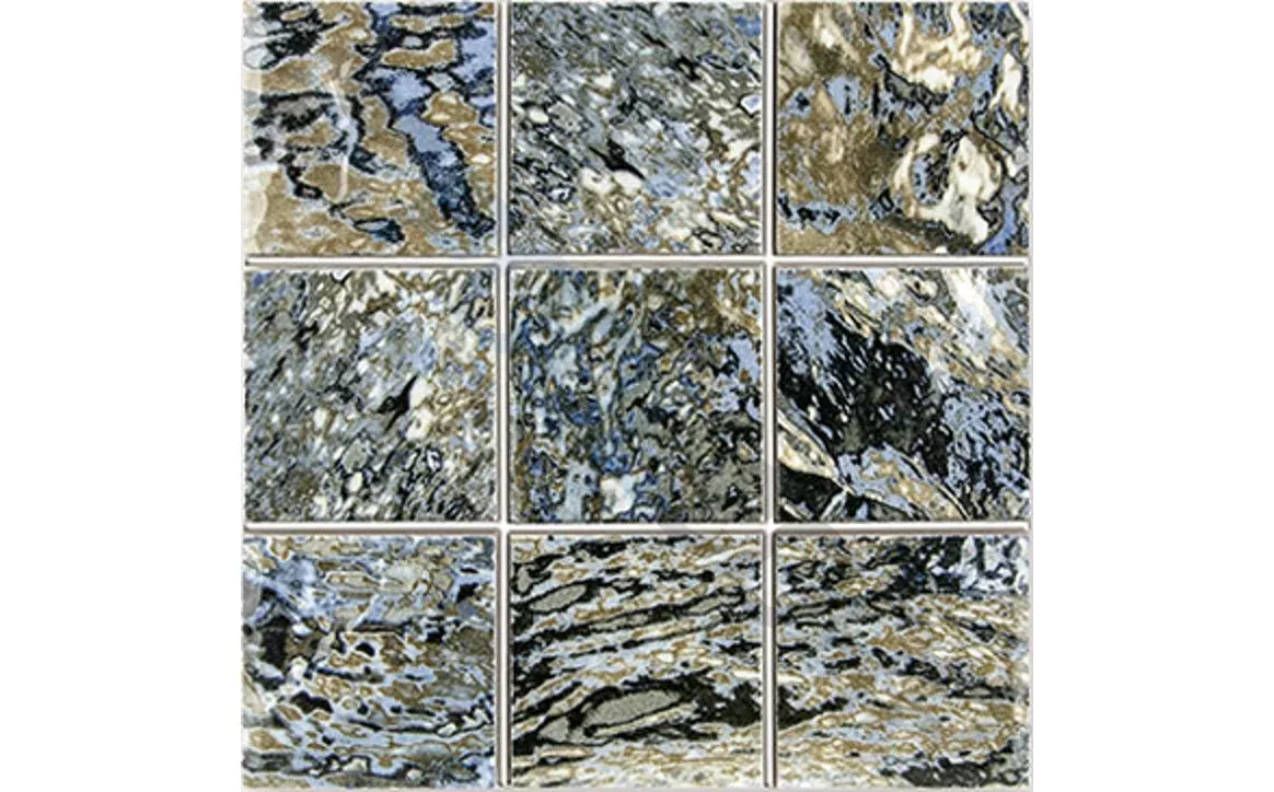 NPT ELONORBLU MOS2 North Ocean Collection Blue Tile 2" x 2"