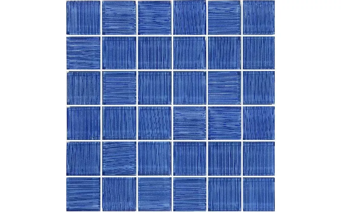 NPT GM84848B1 2" x 2" Mirage Glass Tile Blends Blue