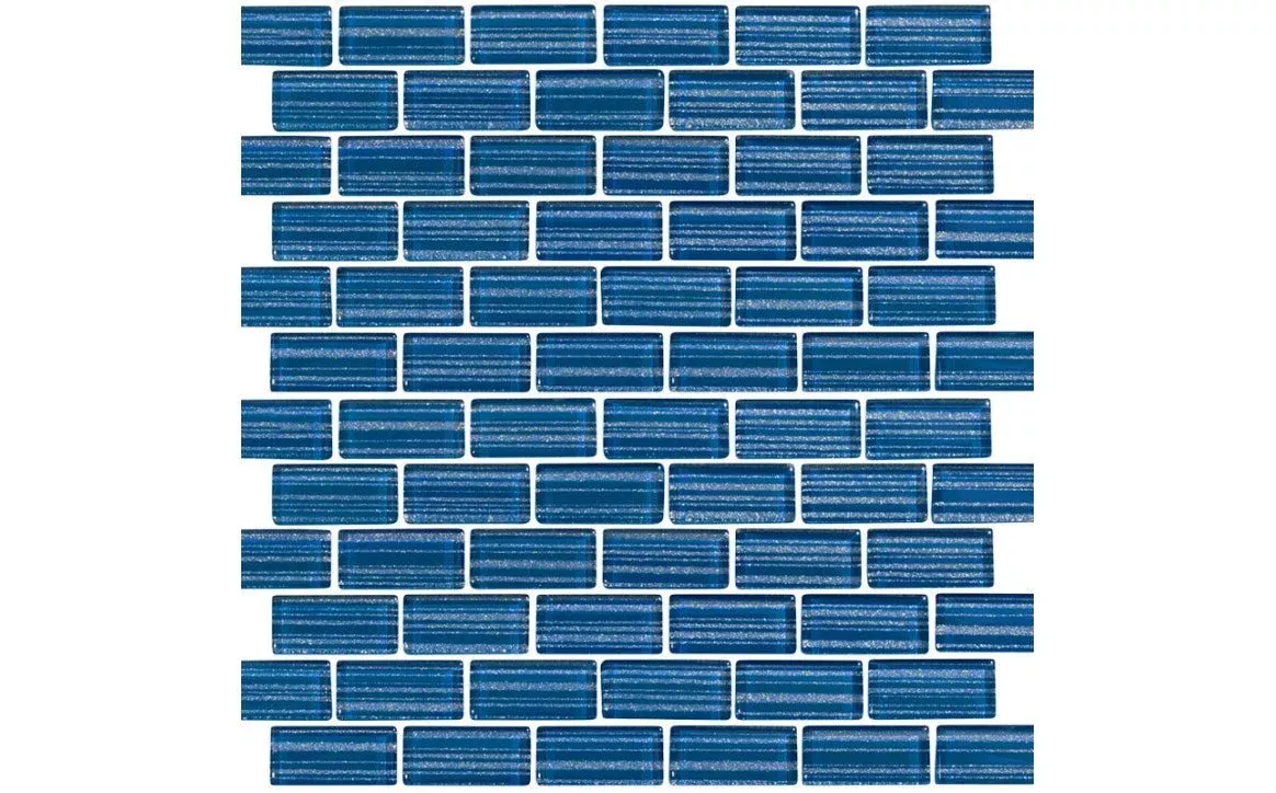 NPT PLL-BLUE 1" x 2" Parallax Blue Pool Tile