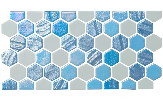 NPT Starburst Arctic Blue Mosaic Border Pool Tile STA-ARCTIC BDR