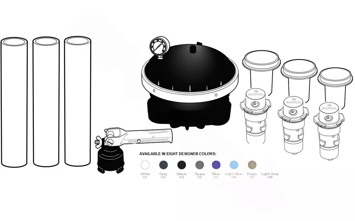 Paramount 6527631601 ECO POOL White Smooth Body System with Black Valve