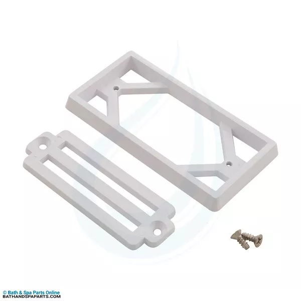 Pentair 2" x 4" White 3-Bar Frame & Grate Gutter Drain (542038)
