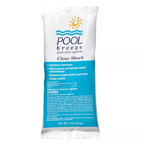 Pool Breeze Dichlor Chlorine Granular Clear Shock, 1 lb Bag | 88405