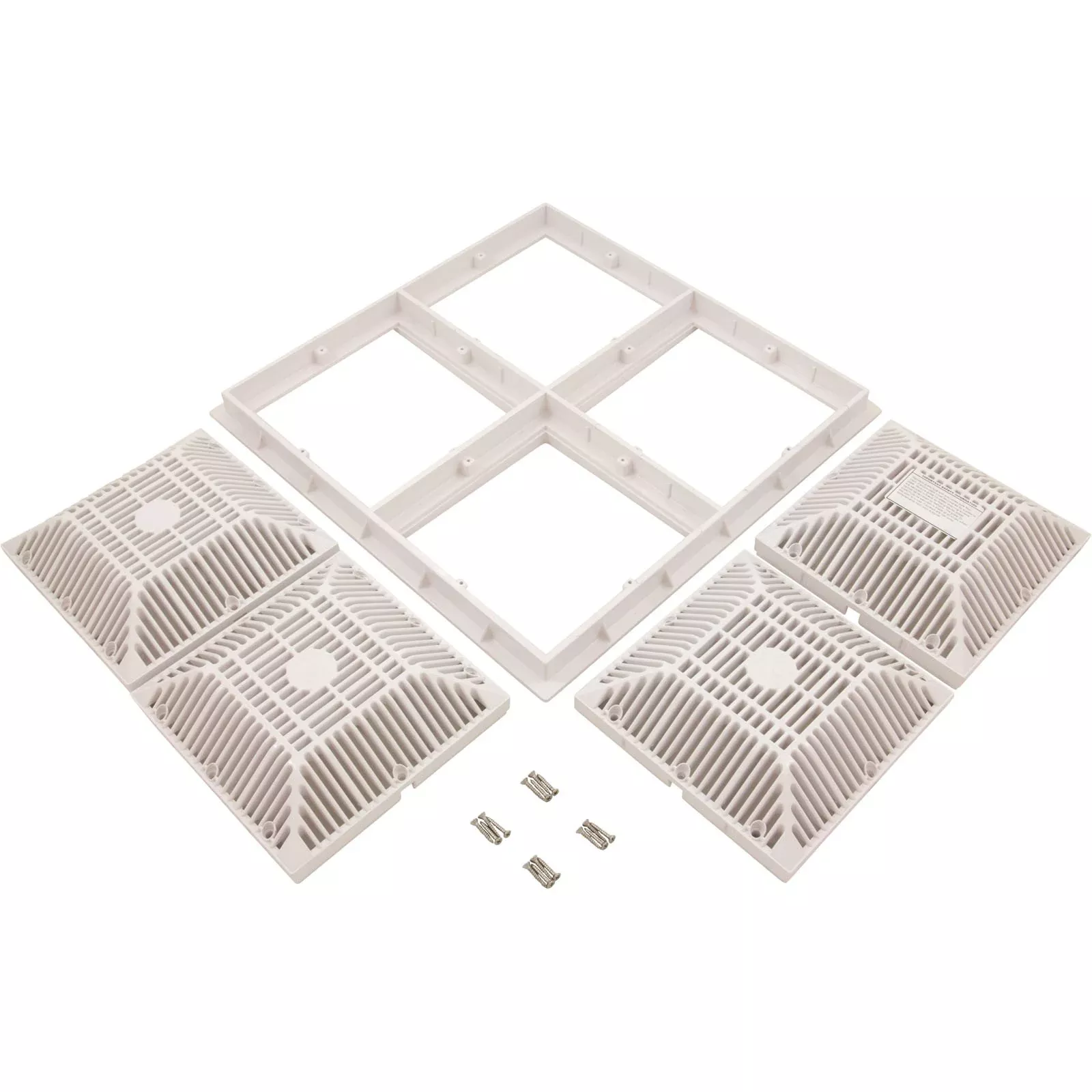 POOL FRAME & GRATE 18" X 18" ( 2011 )- WHITE : 640-4770 V
