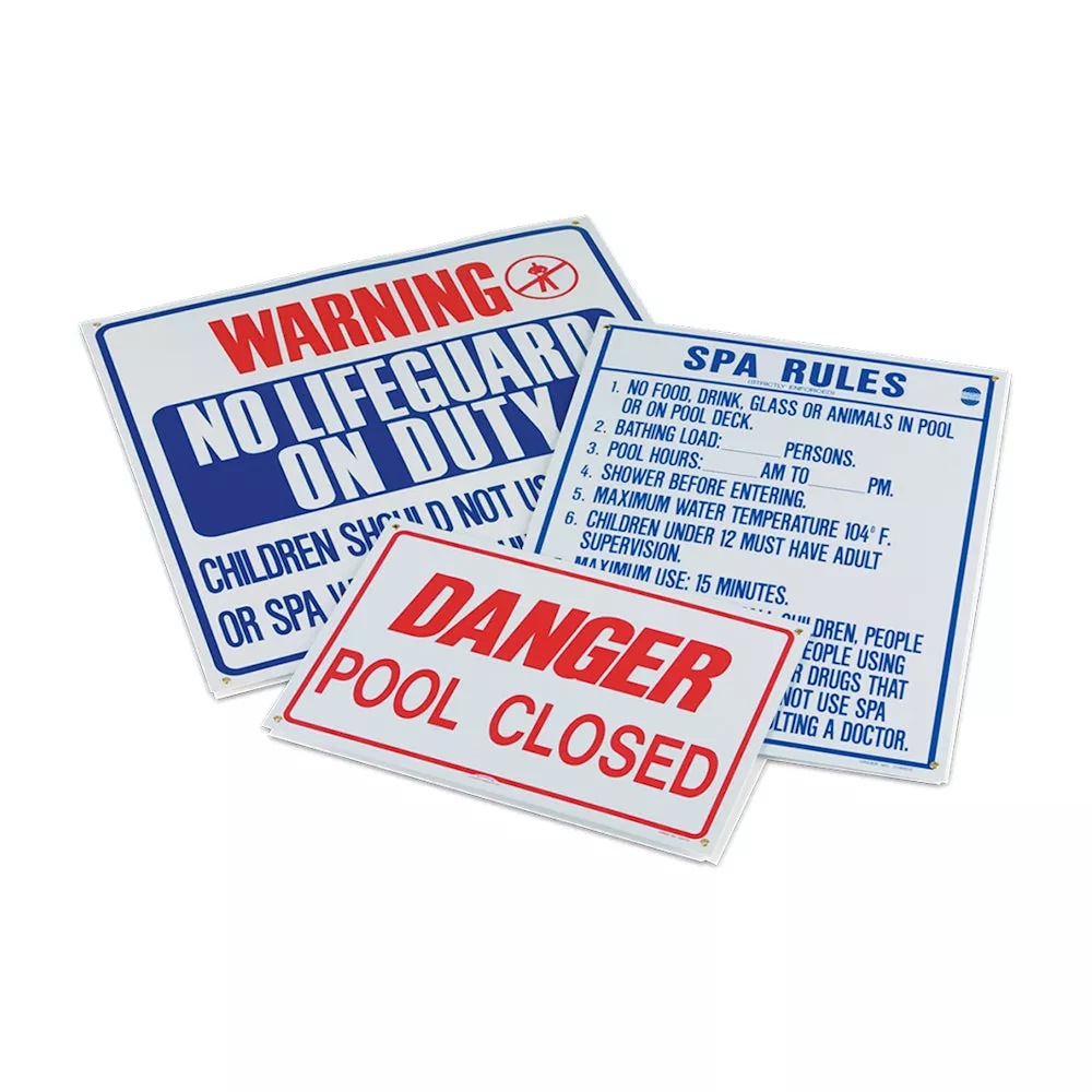Pool Rules Sign Heavy Duty 18×24 Two Color | Pentair | R230400