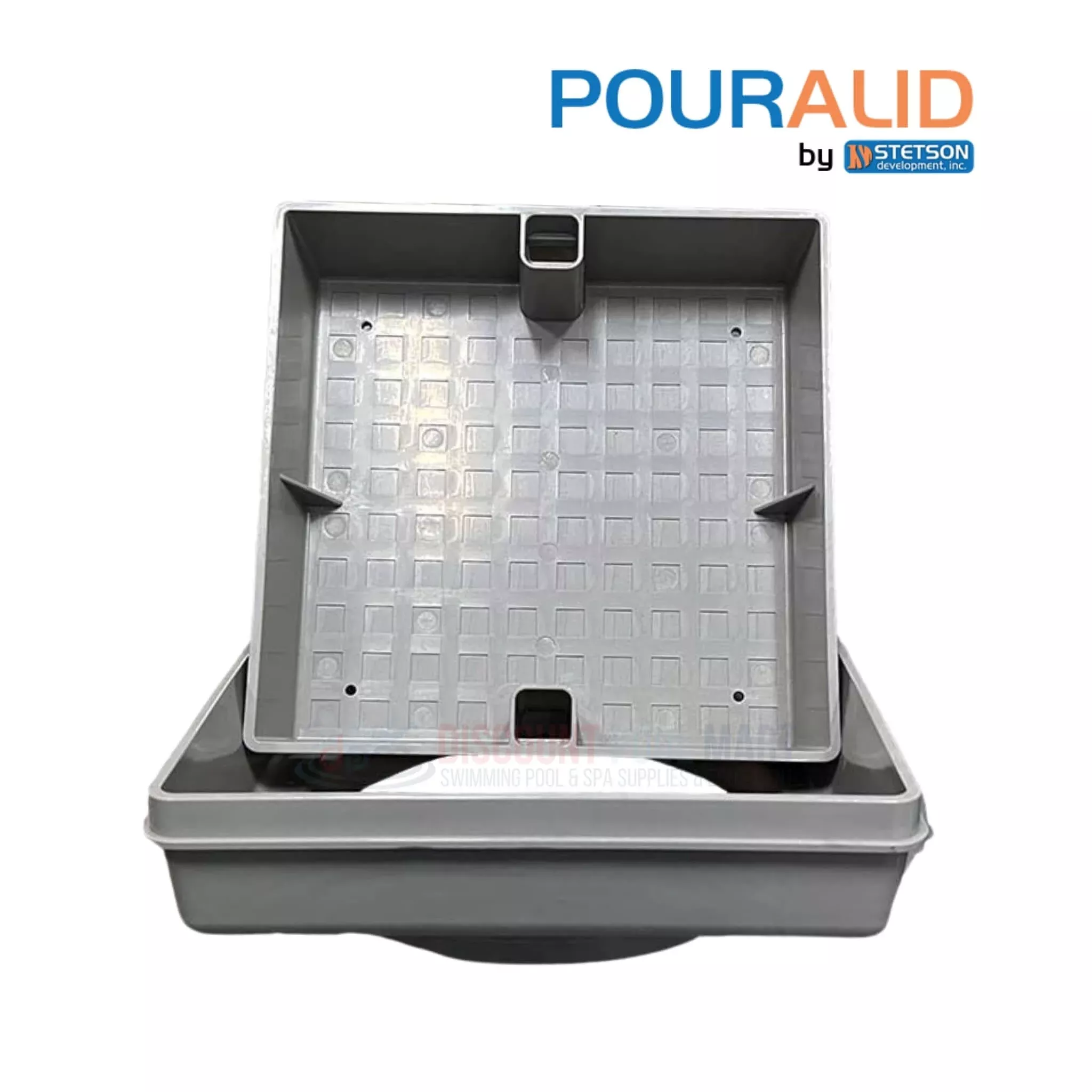 Pour-A-Lid Square Skimmer Cover | Gray | 11″ | SQPALGRAY