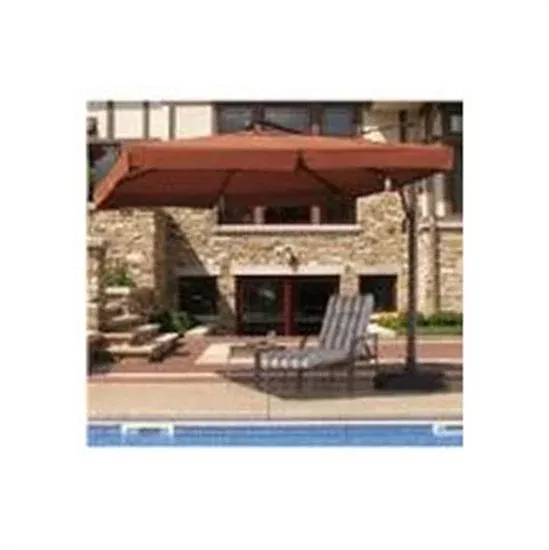 Santorini Cantilever 10′ Square Umbrella – Stone Olefin
