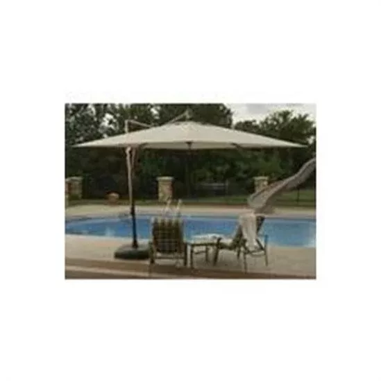 Santorini Catalina 10′ Square Umbrella w- Valance – Terra Cotta Acrylic