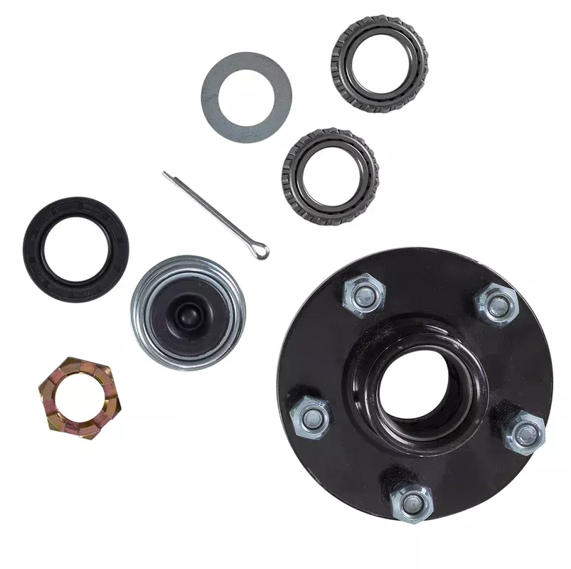 SBT 5-Bolt Trailer Hub Kit, 1″ Bearing