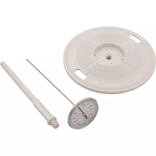 Skimmer Lid Pentair 9-3/16" Diameter w/Thermometer White L4W