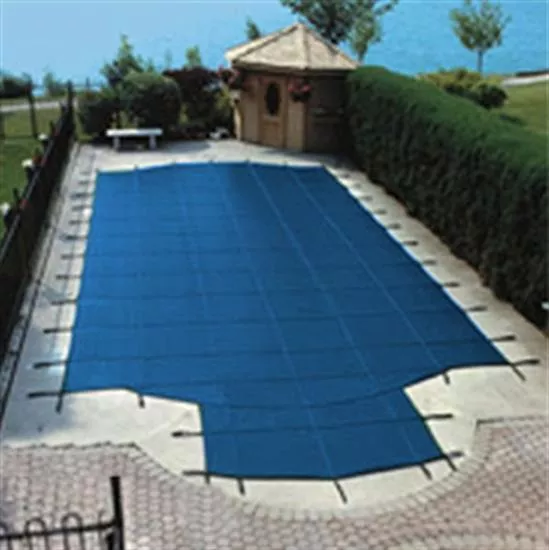 Solid Safety Pool Cover Pool Size: 15′ x 30′ Rectangle Blue w- Mesh Panel 12 YrWarranty Arctic Armor