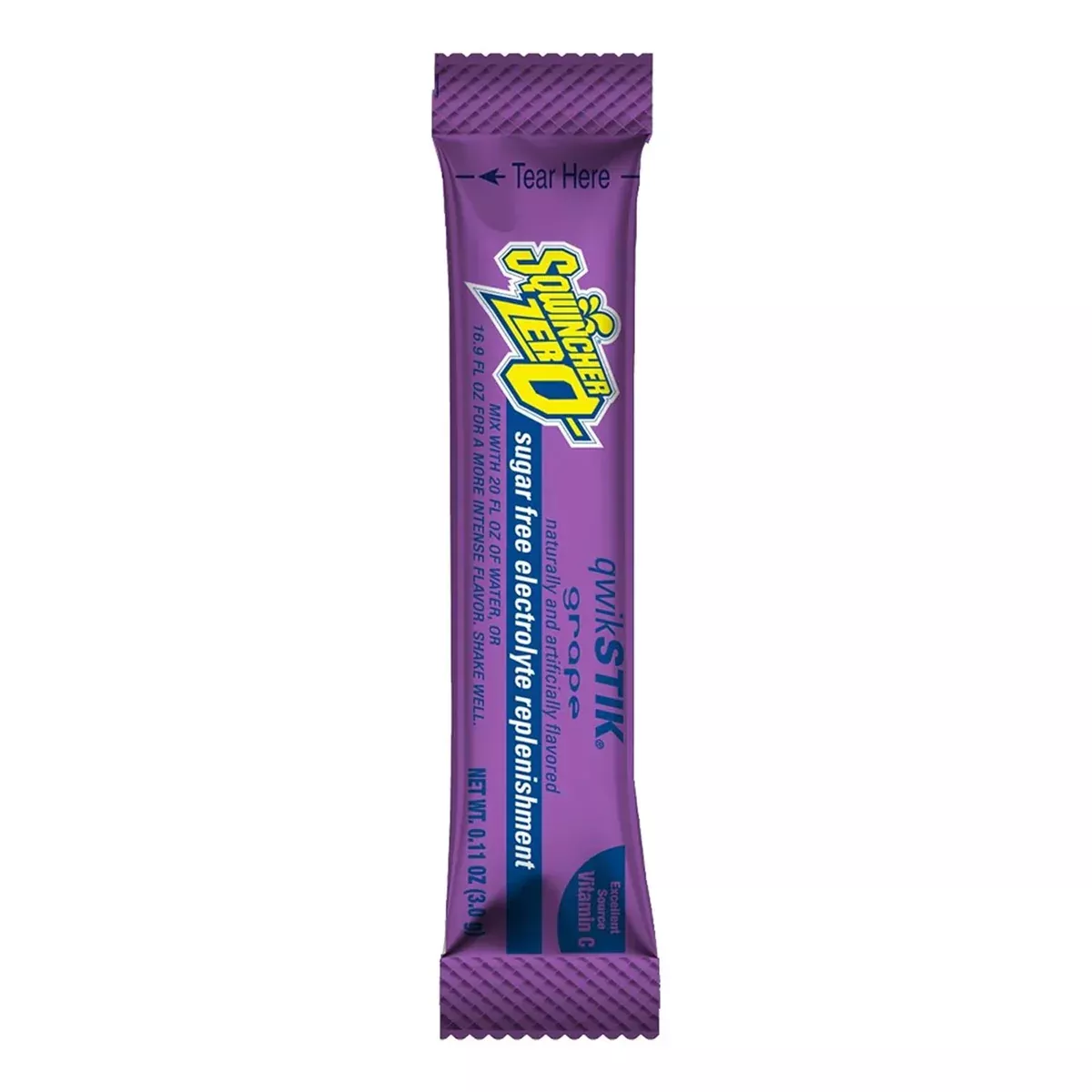 Sqwincher Quik Stik Zero Oral Electrolyte Solution Grape 0.11 oz. Packet 500 Ct