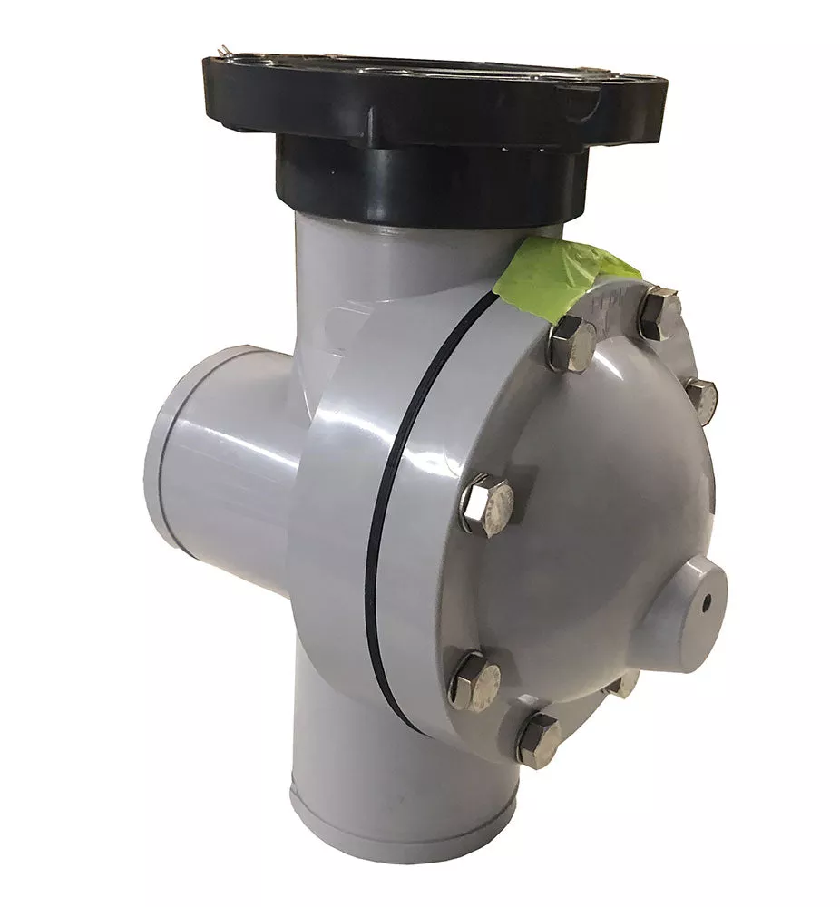 Stark 6 Inch 3-Way Backwash Valve With Flanges – Gray
