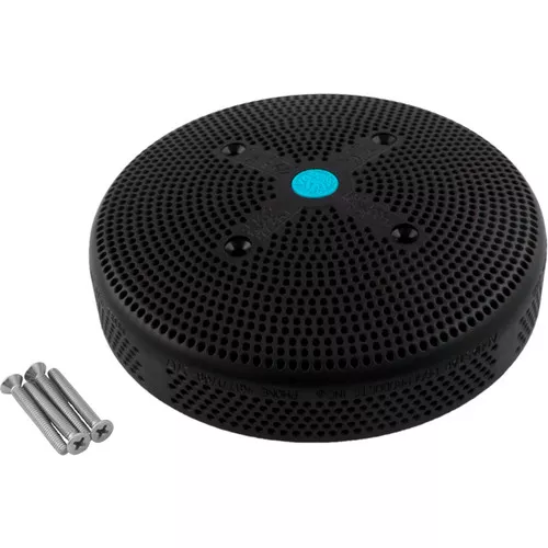 Suction Cover, HydroAir Repl, 6", 224gpm, w/Screws, Black : 6HPHA102