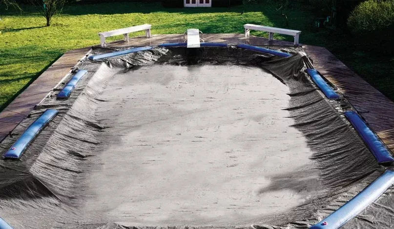 Swimline Silver King Rectangular In Ground Winter Pool Covers, Green/Black, Various Sizes