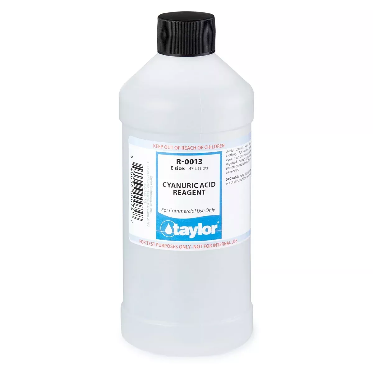 TAYLOR TECHNOLOGIES INC R-0013-E CYANURIC ACID 16 OZ