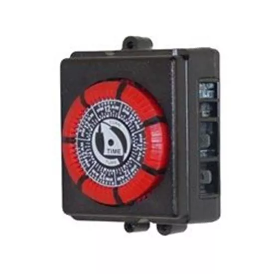 Time clock 110v, 20amp, 60hz, 7 day, 4 lug, red-pb873-red