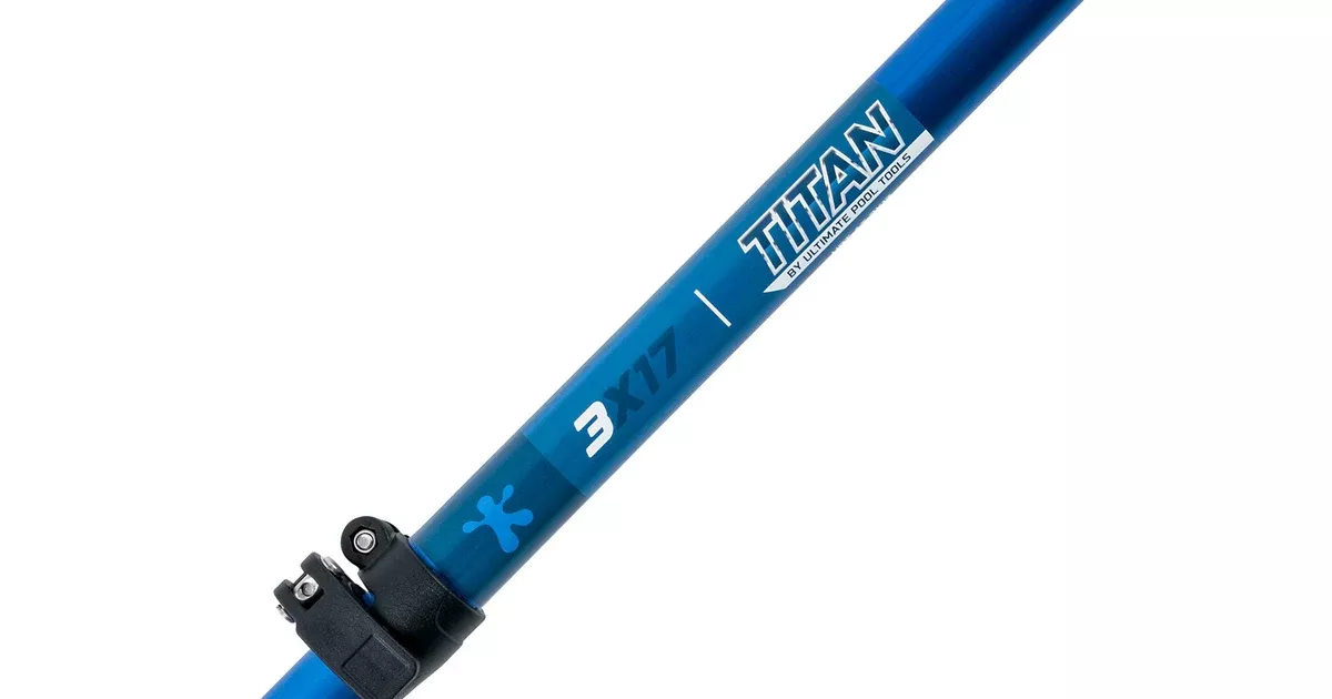 Ultimate Pool Tools Titan Pole - Aluminum/Titanium Swimming Pool Pole 17 ft | 3x17