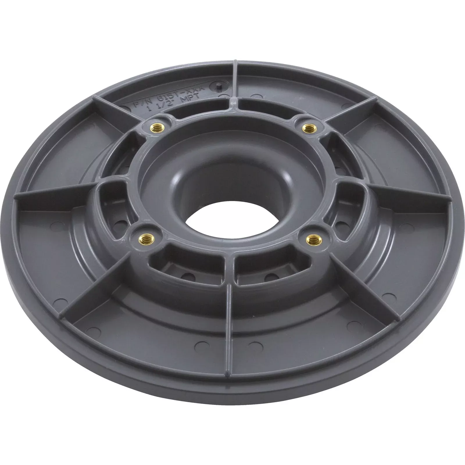 Wall Fitting 6" dia 1-7/8"hs 1-1/2"mpt Dk Gray 615T105