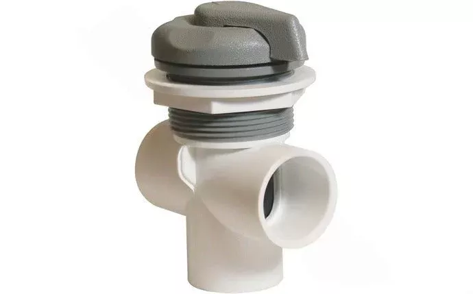 Waterway 1" 2-Port Gray Top Access Vertical Diverter Valve