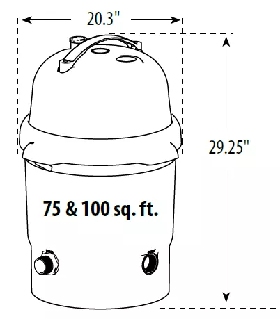 Waterway 100 Sq Ft Cartridge Filter System with 2 HP Pump, 520-5147-3S