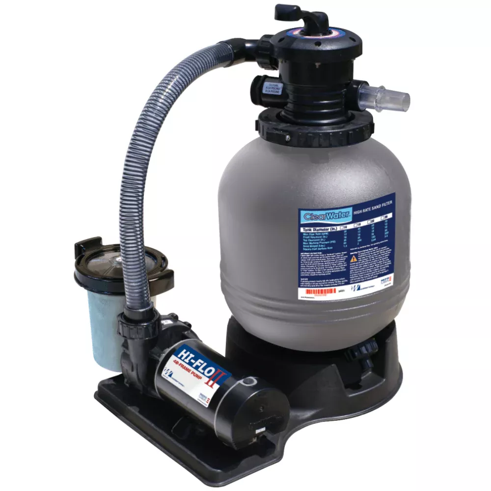 Waterway 520-5237-3S 19″ ClearWater Sand Filter System with 1 HP Pump