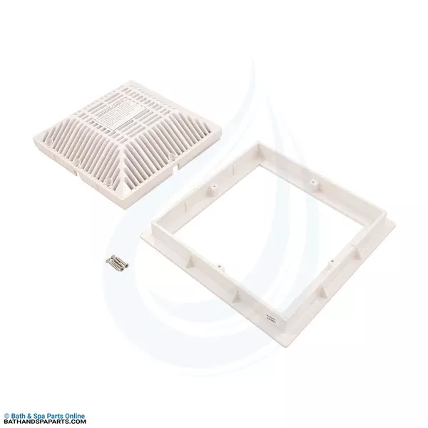 Waterway Drain Grate [9″ x 9″ w/ Frame White 2008 VGB] (640-4790V)