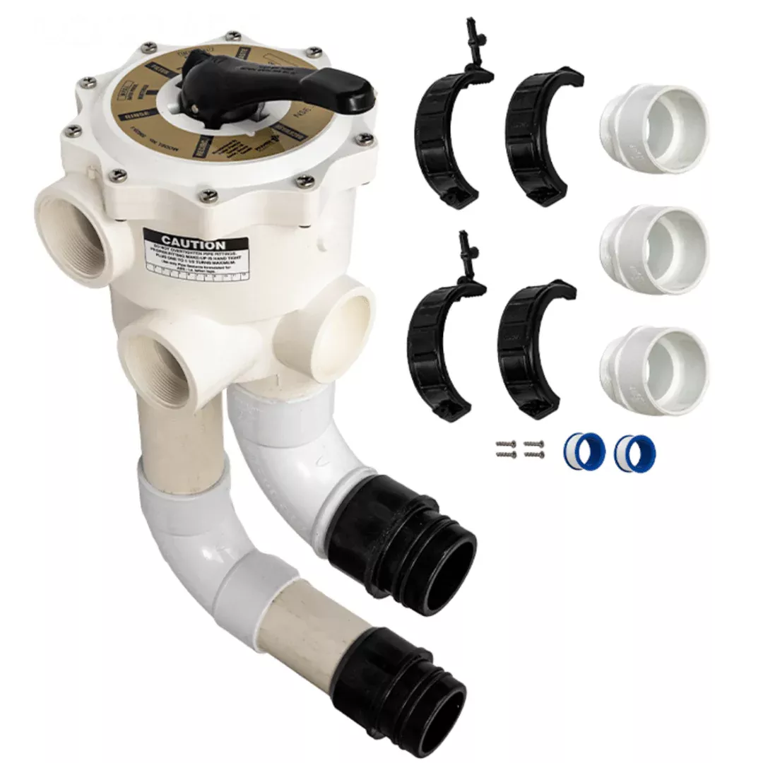 Waterway Multiport Valve 2″ Slip with Unions D.E. DE WVD002
