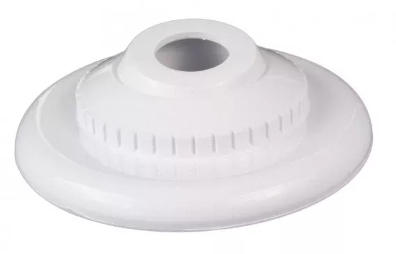 WHITE FLANGED EYEBALL FITTING