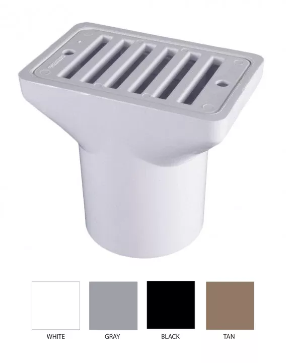 WHITE GUTTER DRAIN