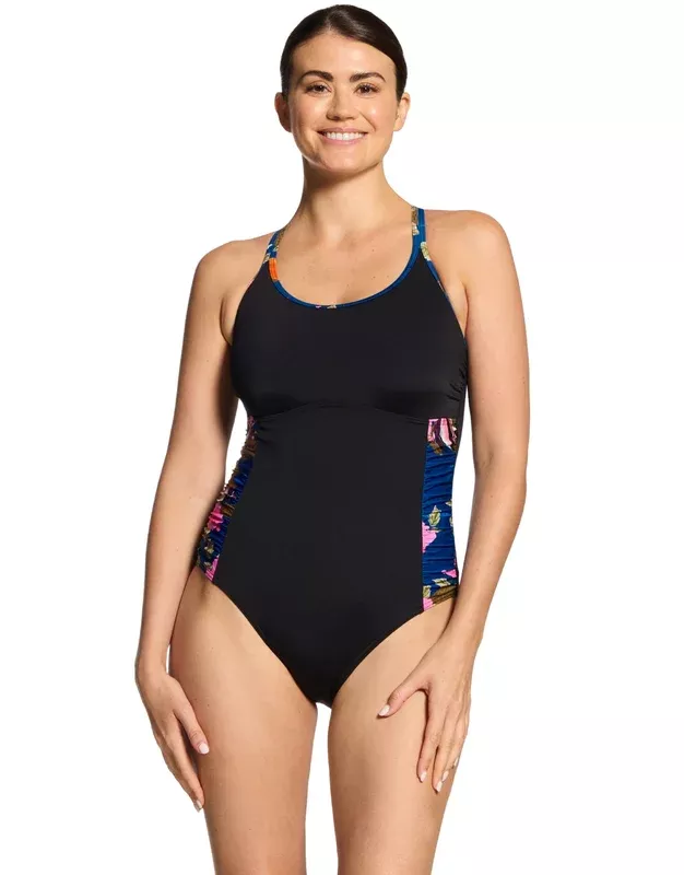 Zoggs Waterway Multiway Swimsuit – Black/Multi
