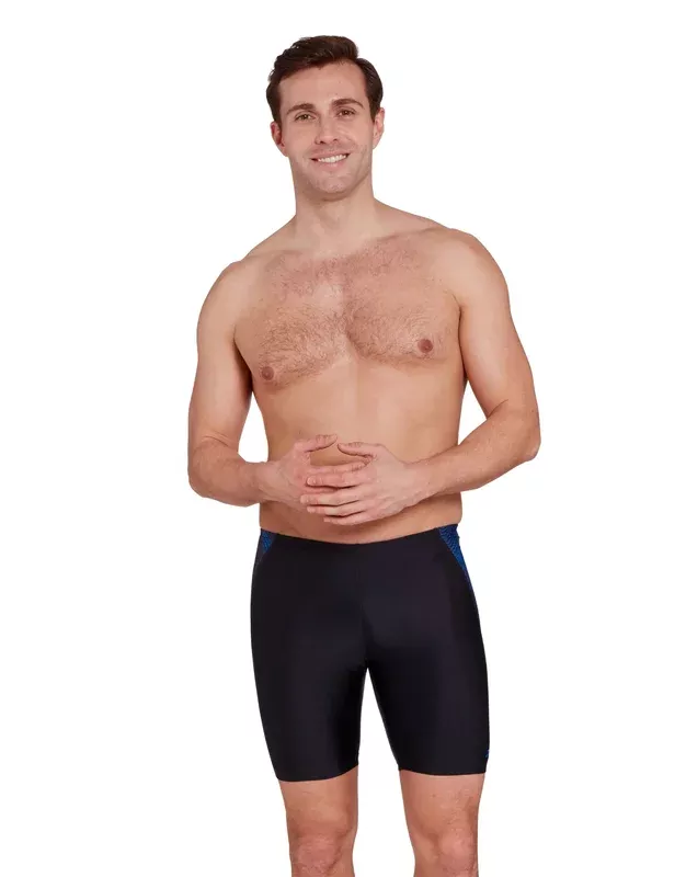 Zoggs Web Cruise Mid Swim Jammer – Black/Blue